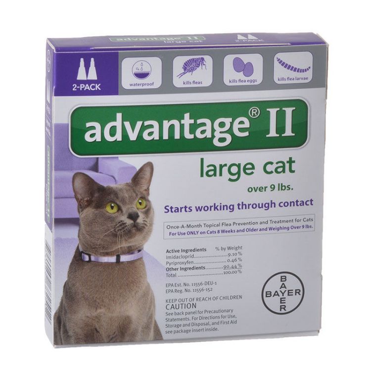 Advantage Flea Control for Cats and Kittens Over 9 lbs 2 Month Supply