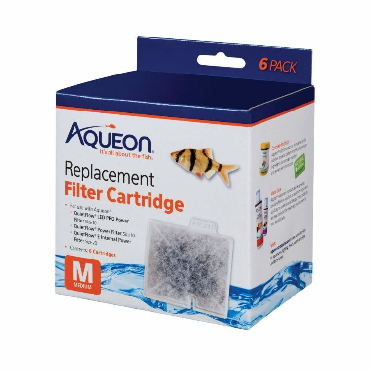 Aqueon Replacement Filter Cartridges 6 pack Medium 4.9" x 2" x 5.7"