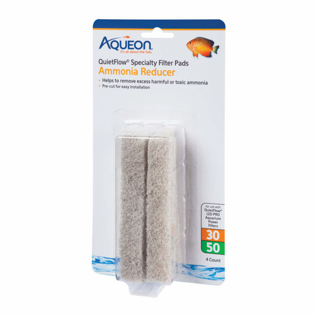 Aqueon Replacement Ammonia Reducer Filter Pads Size 30/50 4 pack
