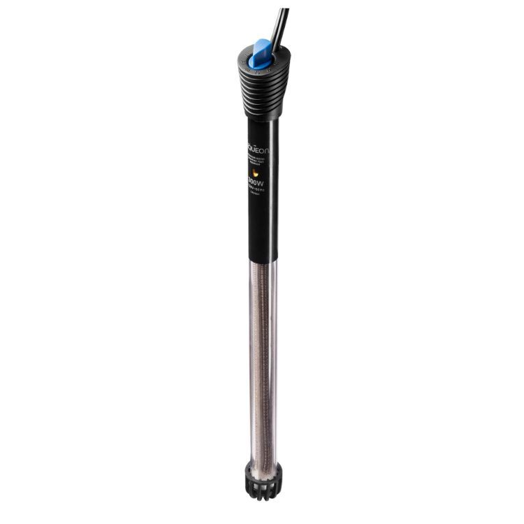 Aqueon Submersible Glass Heater 300 watts Black/Silver 3.5" x 1.5" x 16.25"