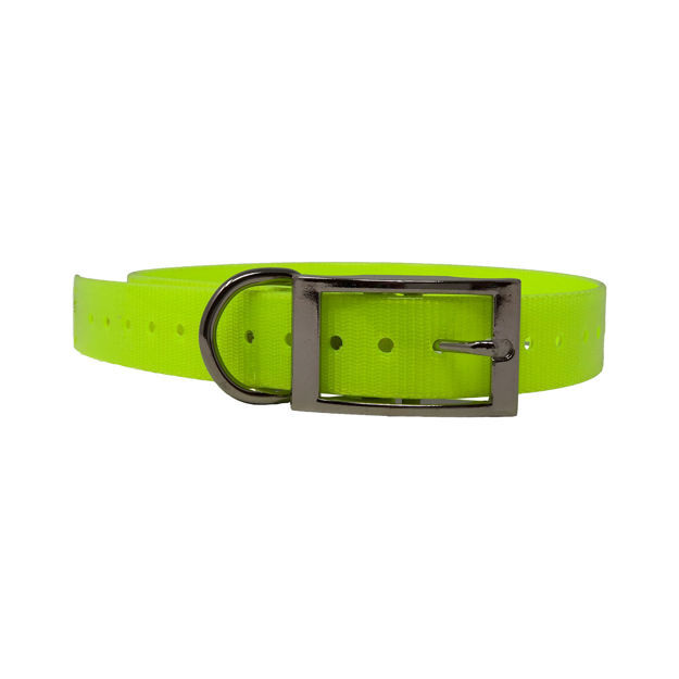 The Buzzard's Roost Replacement Collar Strap 1" Neon Yellow 1" x 24"