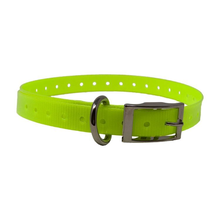 The Buzzard's Roost Replacement Collar Strap 3/4" Neon Yellow 3/4" x 24"