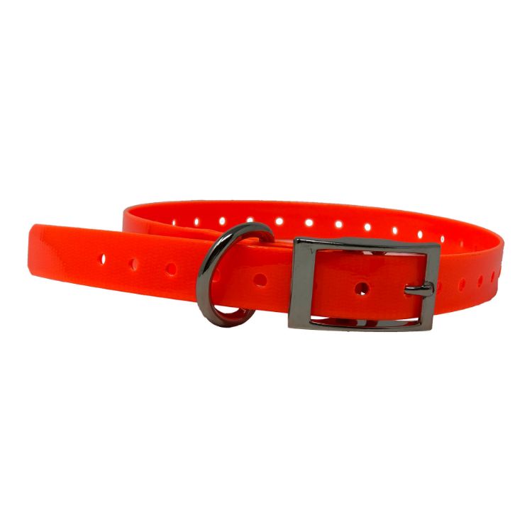 The Buzzard's Roost Replacement Collar Strap 3/4" Orange 3/4" x 24"
