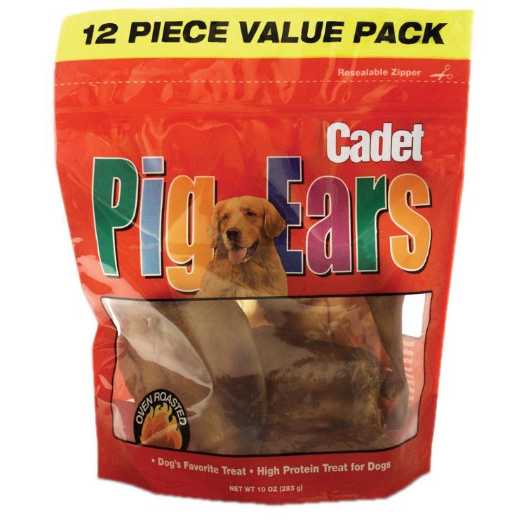 Cadet Natural Pig Ears 12 pack