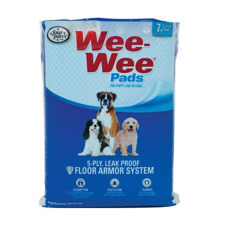 Four Paws Wee-Wee Pads 7 pack White 22" x 23" x 0.1"