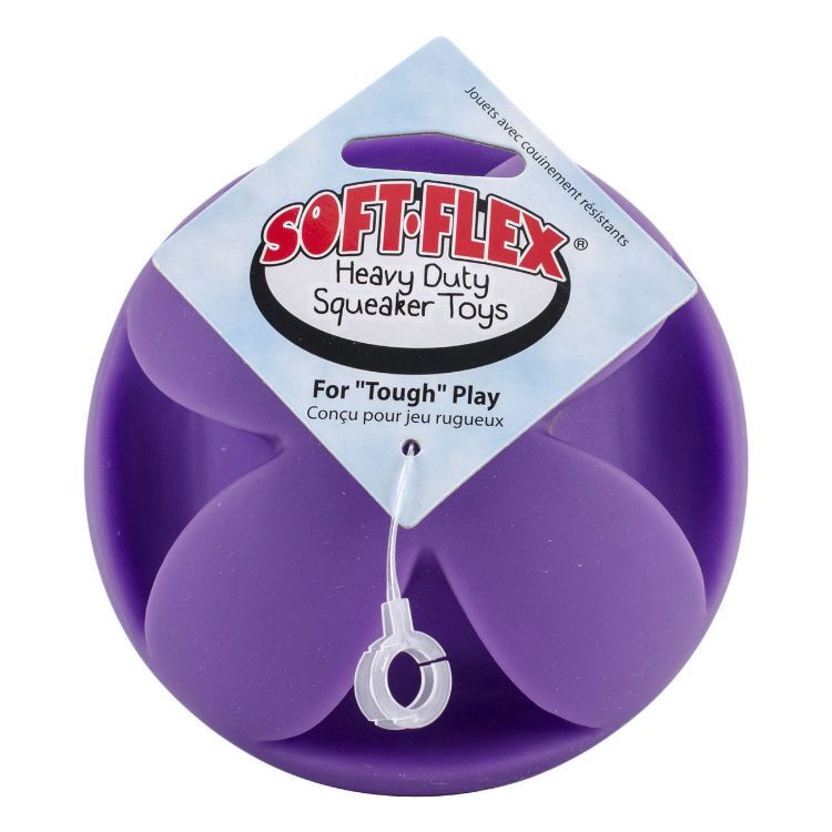 Hueter Toledo Soft Flex Best Clutch Ball Dog Toy Purple 4.5" x 4.5" x 4.5"