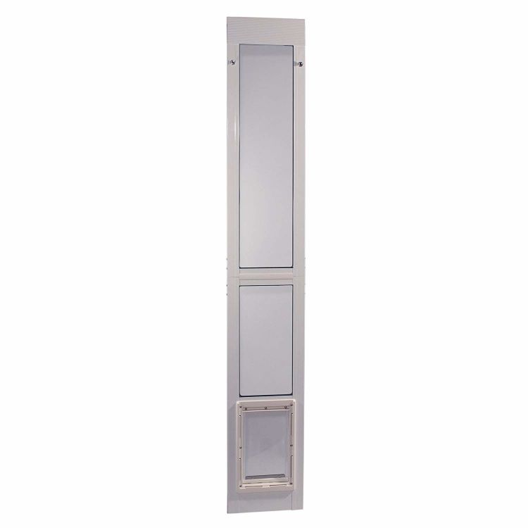 Ideal Pet Products Vinyl Modular Pet Patio Door Medium White 2.5" x 14" x 80"