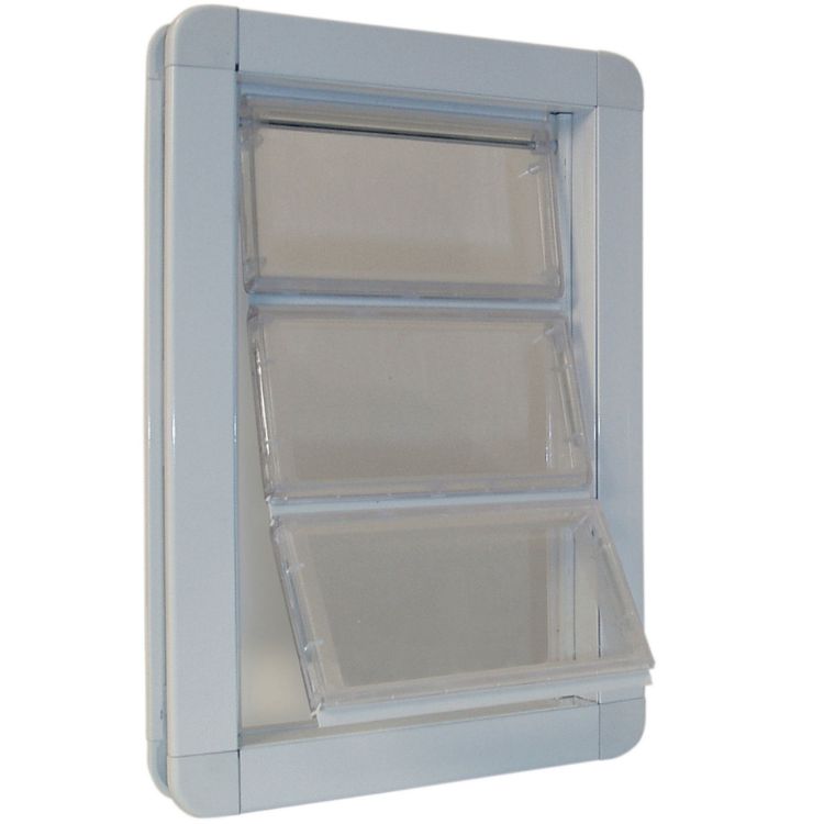 Ideal Pet Products Premium Draft-Stopper Pet Door Medium White 2.5" x 10" x 14.75"