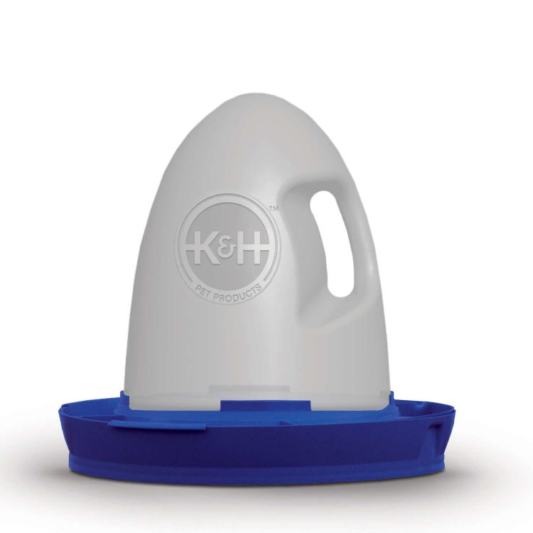 K&H Pet Products Poultry Waterer Unheated 2.5 gallon Blue 16" x 16" x 15"