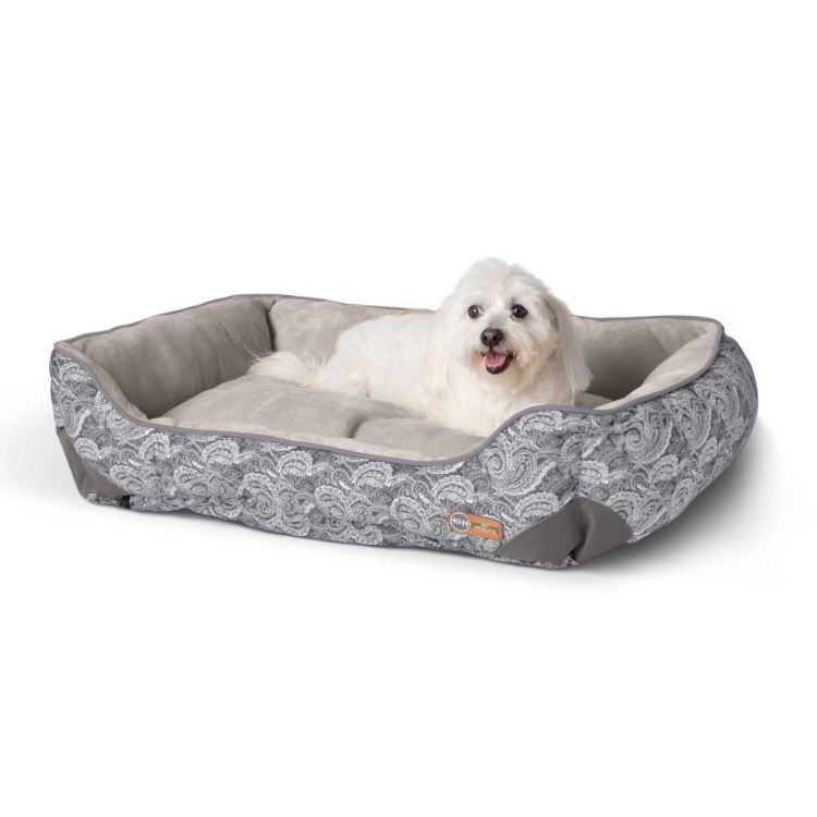 K&H Pet Products Self-Warming Lounge Sleeper Medim Gray 24" x 30" x 9"