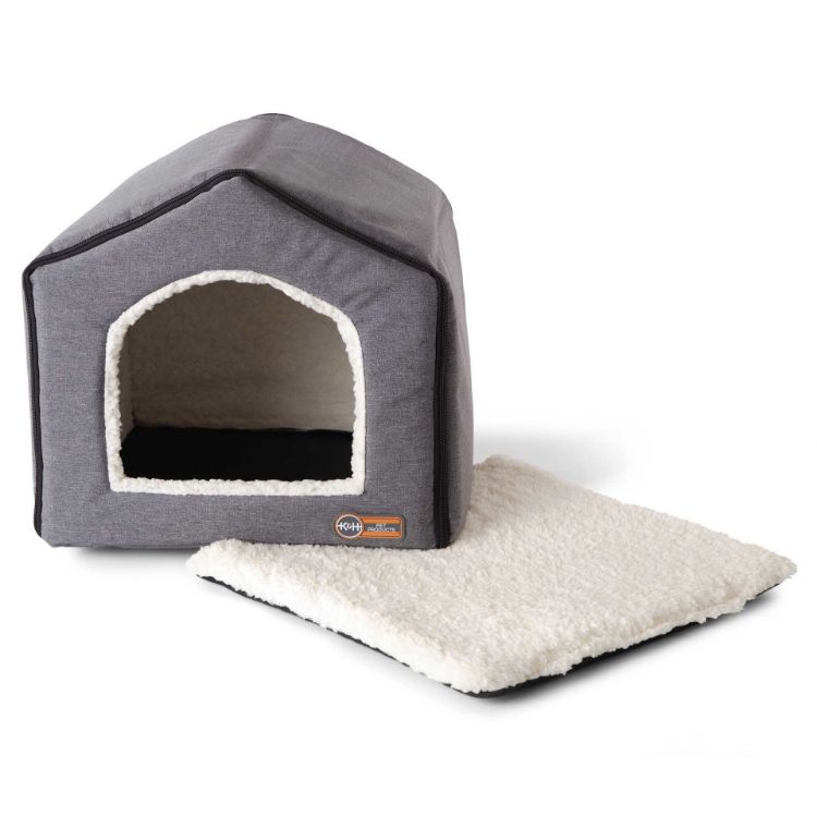 K&H Pet Products Indoor Pet House Gray 16" x 15" x 14"