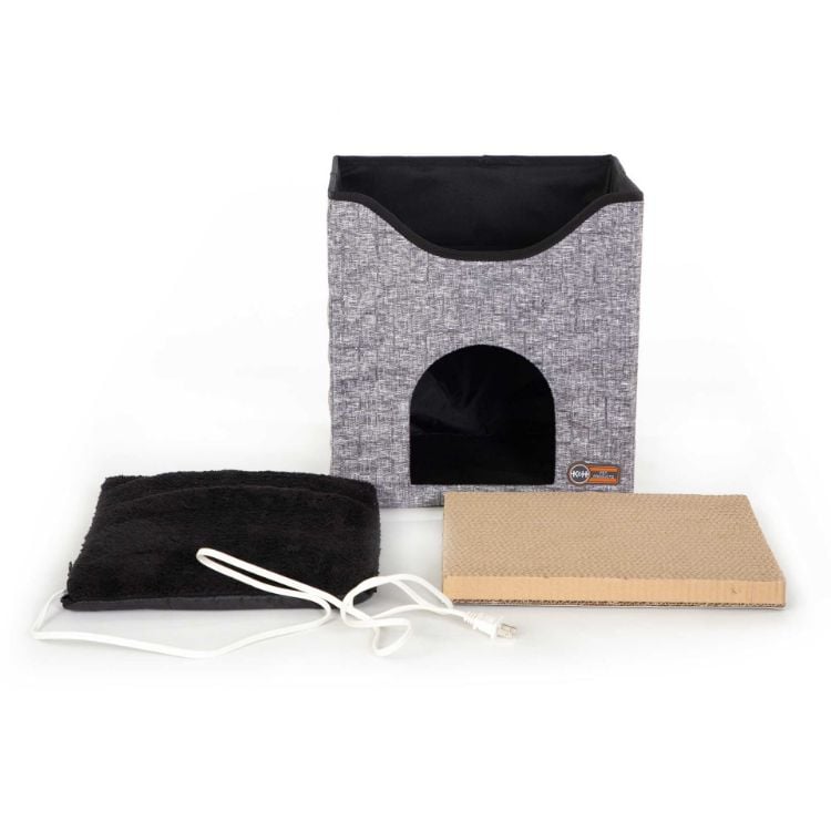 K&H Pet Products Thermo-Kitty Playhouse Gray 14" x 12" x 15"