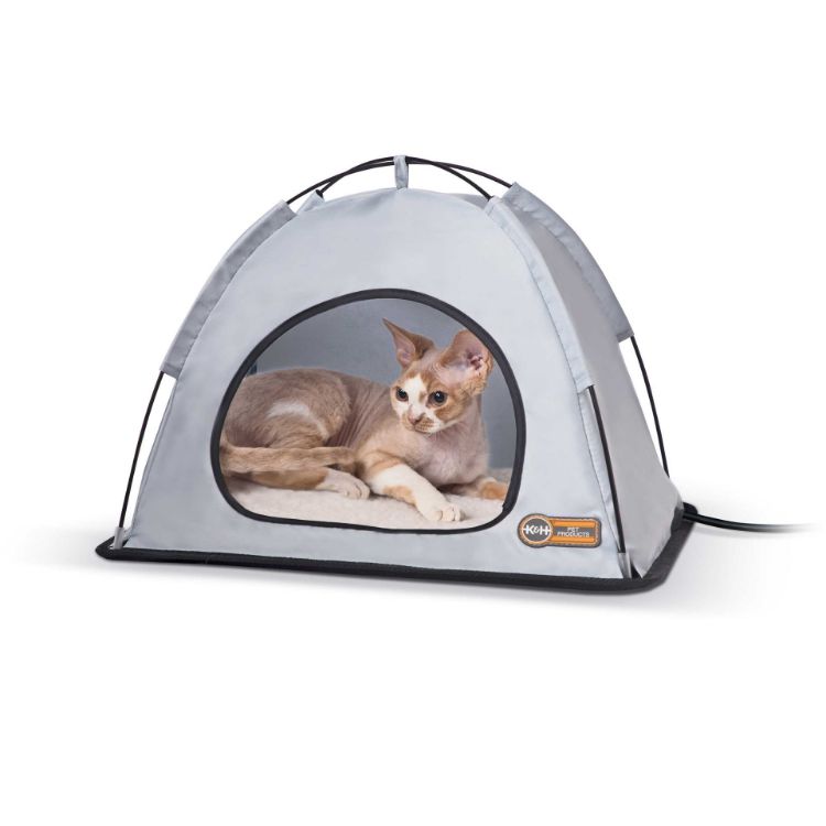 K&H Pet Products Pet Thermo Tent Small Gray 14" x 18" x 12.5"