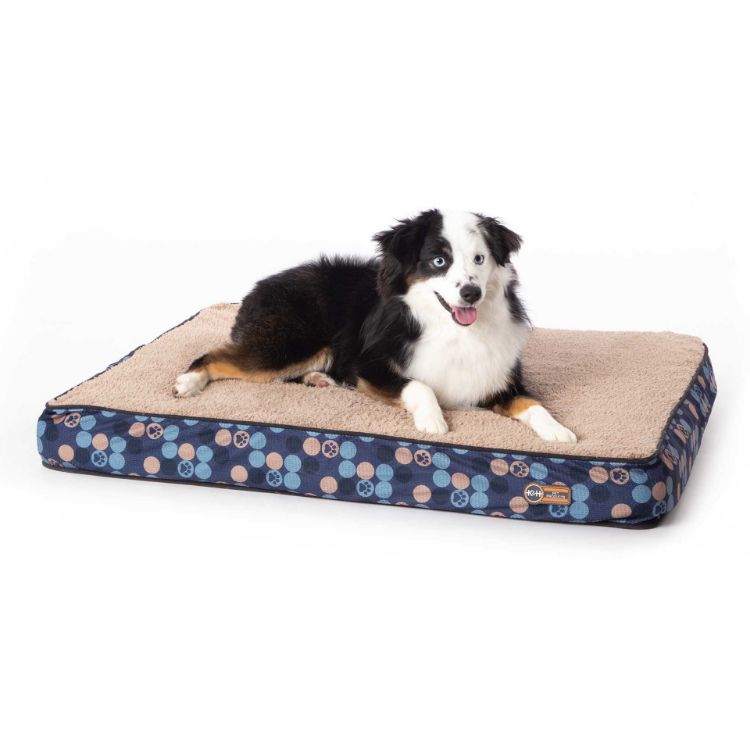 K&H Pet Products Superior Orthopedic Dog Bed Medium Navy Blue 30" x 40" x 4"