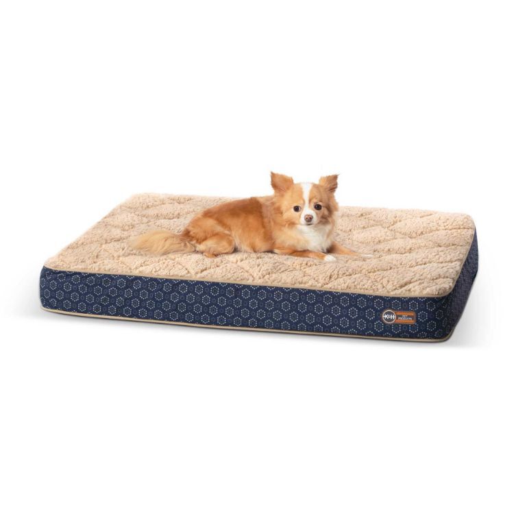 K&H Pet Products Quilt-Top Superior Orthopedic Pet Bed Small Navy Blue 27" x 36" x 4"