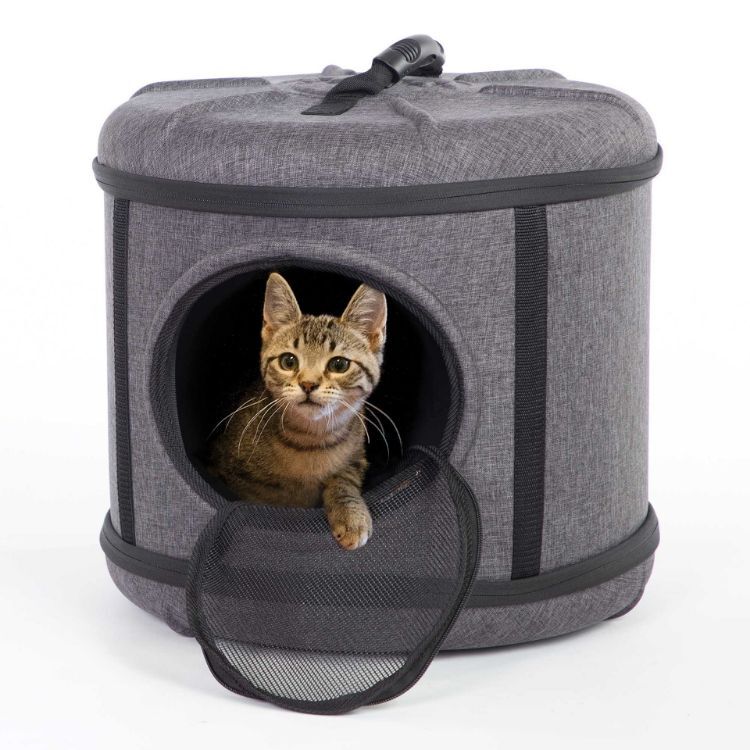 K&H Pet Products Mod Capsule Pet Carrier and Shelter Gray 17" x 17" x 15.5"