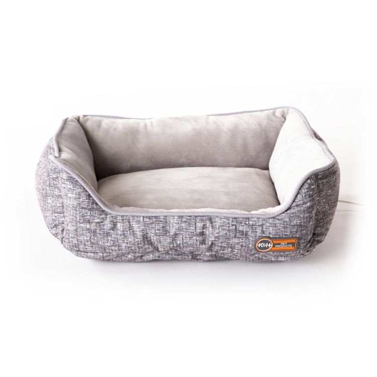 K&H Pet Products Mother's Heartbeat Heated Kitty Pet Bed with Heart Pillow Gray 13" x 11" x 5.5"