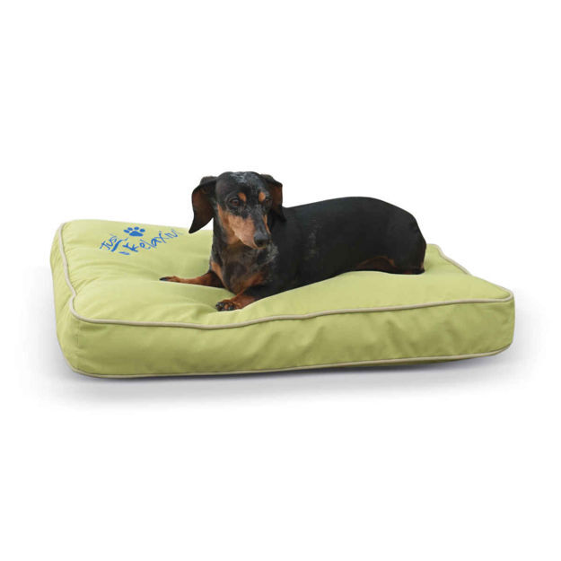 K&H Pet Products Just Relaxin' Indoor/Outdoor Pet Bed Small Green 18" x 26" x 3.5"