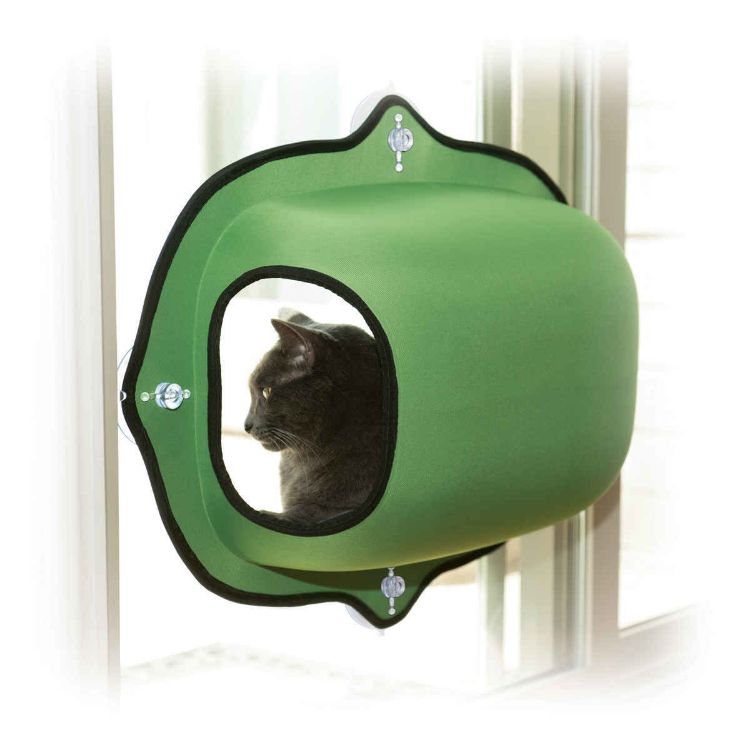 K&H Pet Products EZ Mount Window Pod Kitty Sill Green 27" x 20" x 20"