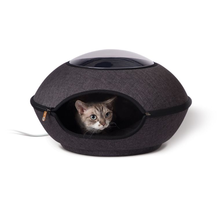 K&H Pet Products Thermo-Lookout Cat Pod Gray 21" x 21" x 7.5"