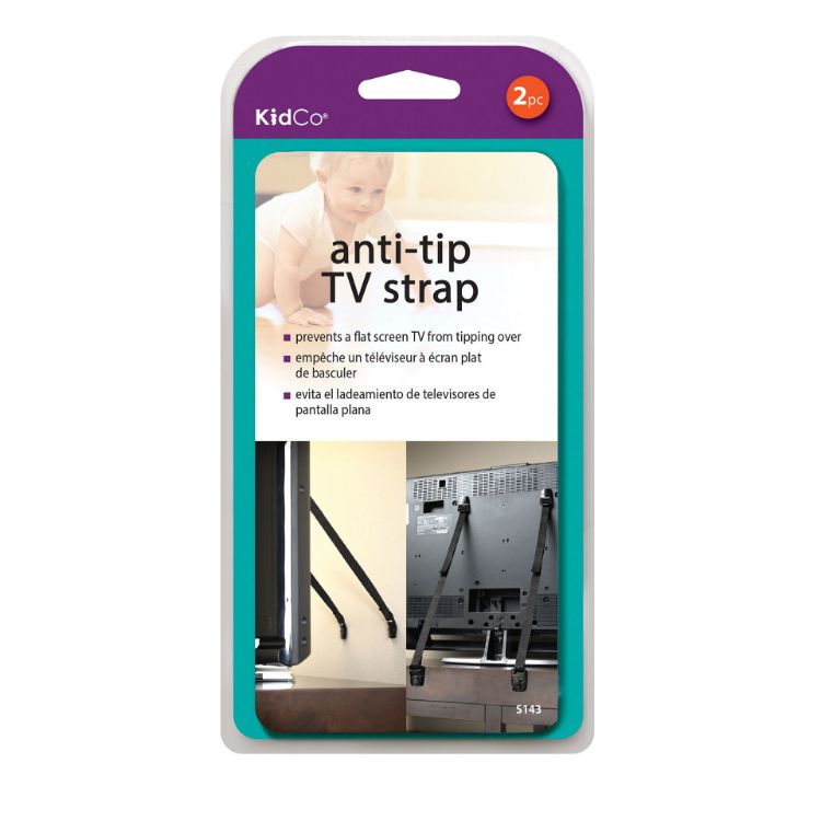 Kidco Anti-Tip TV Straps 2 pack Black