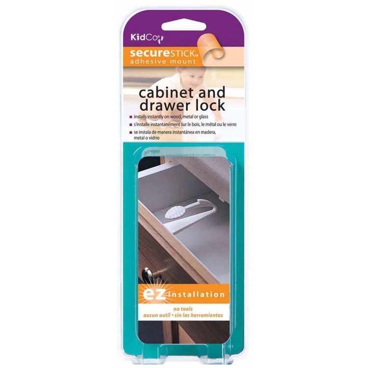 Kidco Adhesive Mount Cabinet and Drawer Lock 3 pack White