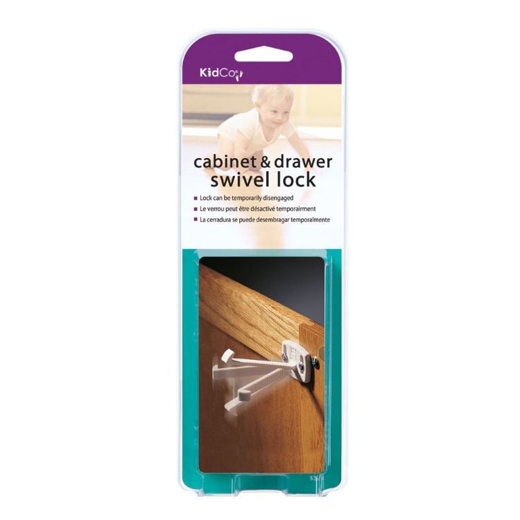 Kidco Swivel Cabinet and Drawer Locks 1 pack White