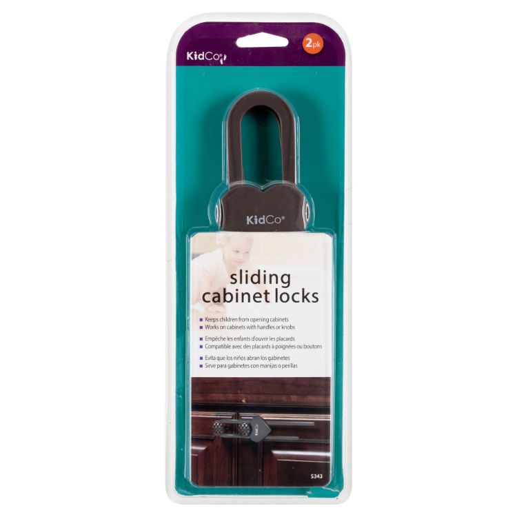 Kidco Sliding Cabinet Locks 2 pack Brown