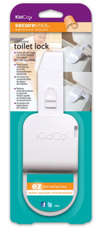 Kidco Adhesive Toilet Lock White