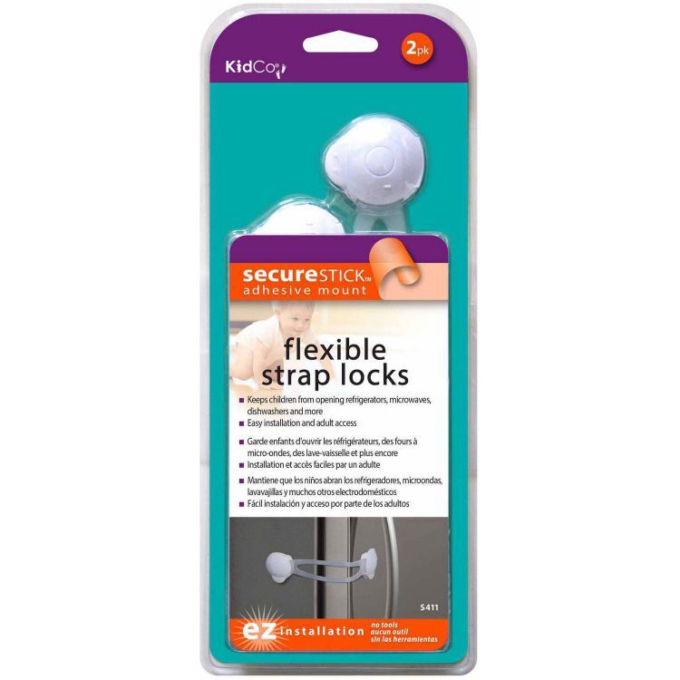 Kidco Flexible Strap Lock 2 pack White