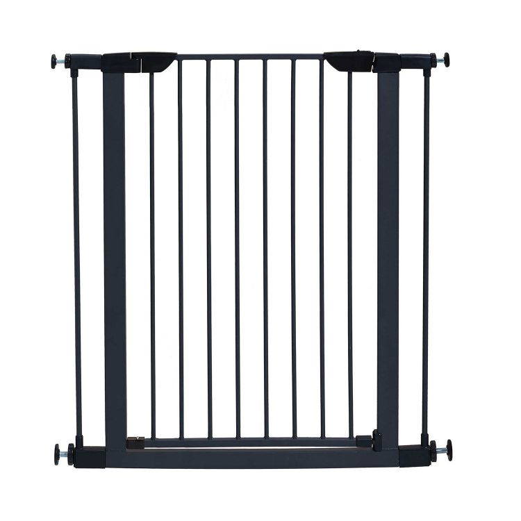 Midwest Glow in the Dark Steel Pressue Mount Pet Gate Tall Graphite 29.5" - 38" x 1" x 39.13"