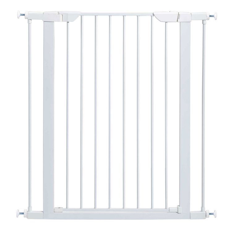Midwest Glow in the Dark Steel Pressue Mount Pet Gate Tall White 29.5" - 38" x 1" x 39.13"