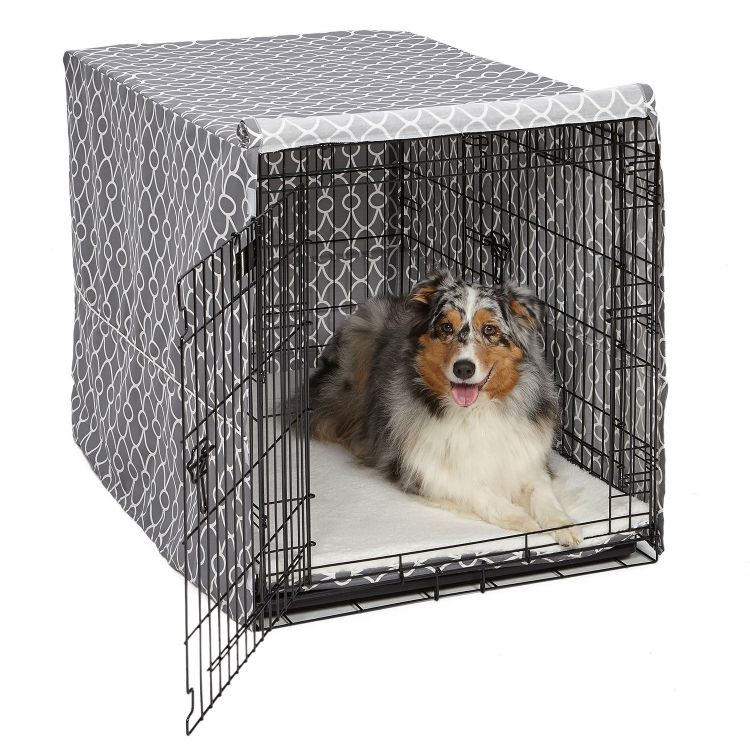 Midwest QuietTime Defender Covella Dog Crate Cover Gray 36" x 23" x 25"