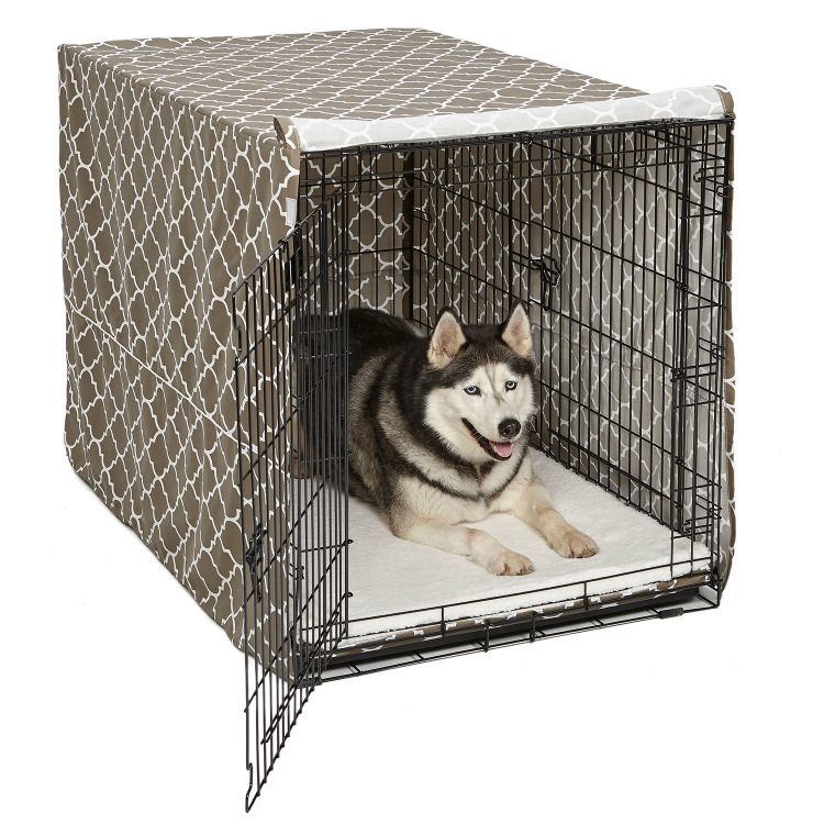 Midwest QuietTime Defender Covella Dog Crate Cover Brown 48" x 30" x 33"