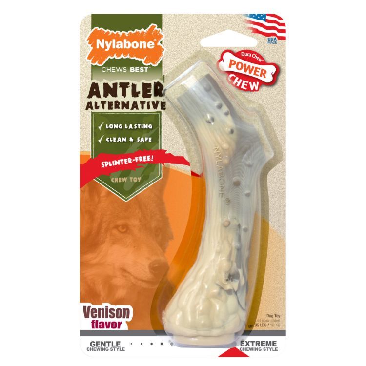 Nylabone Power Chew Antler Alternative Dog Chew Toy Medium