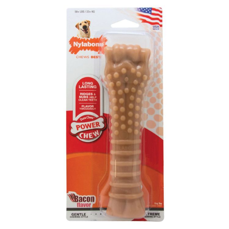 Nylabone Power Chew Textured Bacon Chew Toy Souper