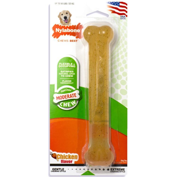 Nylabone Moderate Chew Dog Chew Toy Chicken Giant