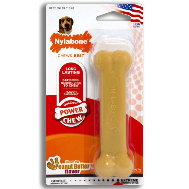 Nylabone Power Chew Peanut Butter Dog Chew Toy Wolf