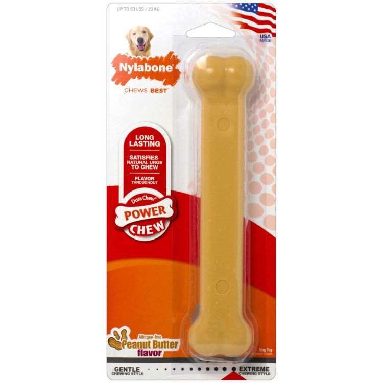 Nylabone Power Chew Peanut Butter Dog Chew Toy Giant