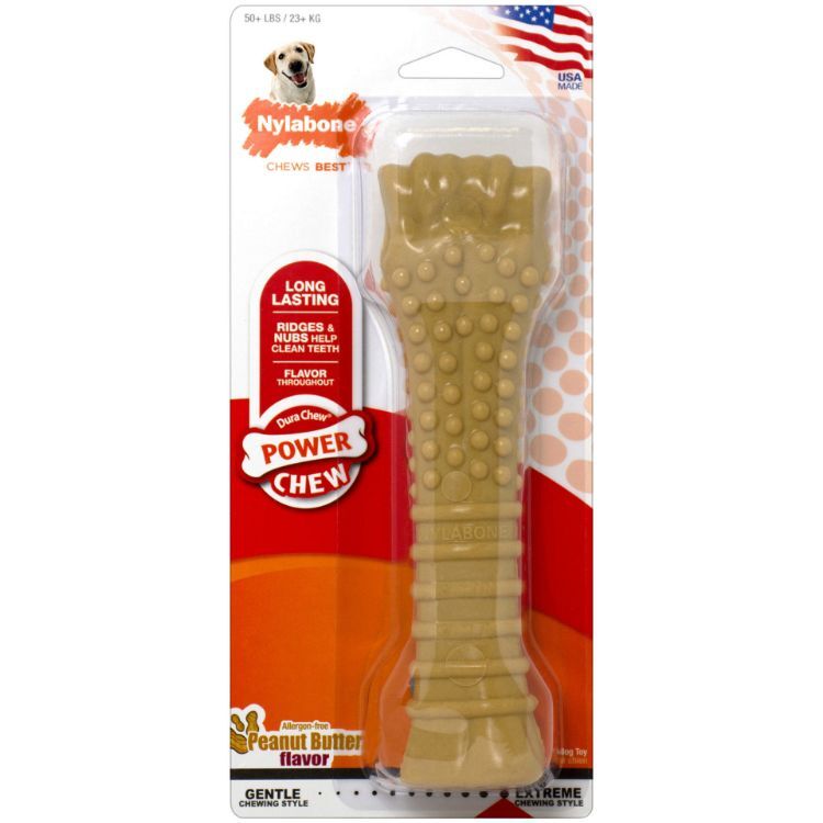 Nylabone Power Chew Peanut Butter Dog Chew Toy Souper