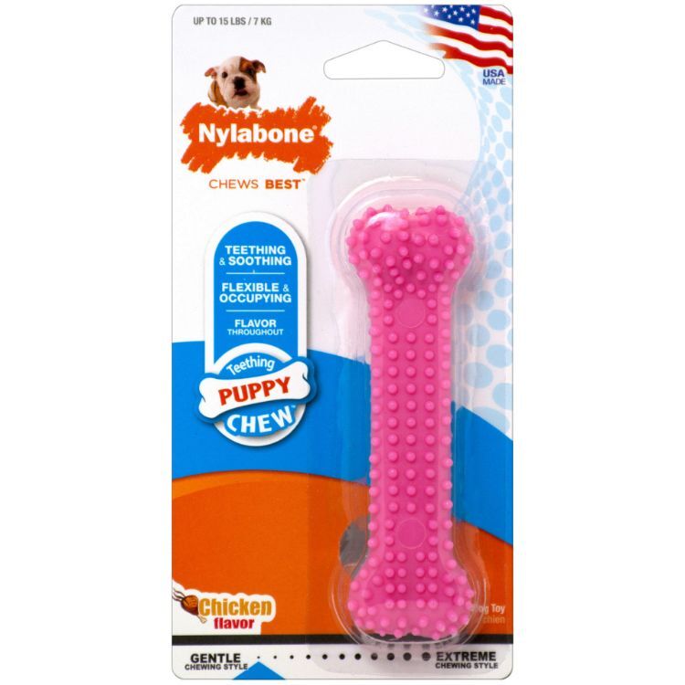 Nylabone Puppy Dental Chew Toy Petite Pink