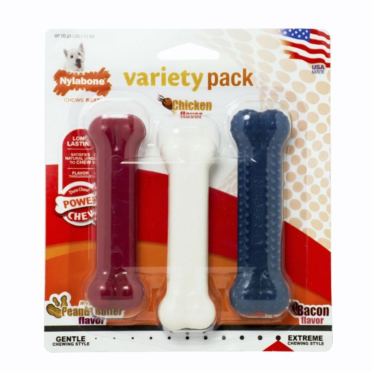 Nylabone Power Chew Dog Chew Toy Triple Pack Regular