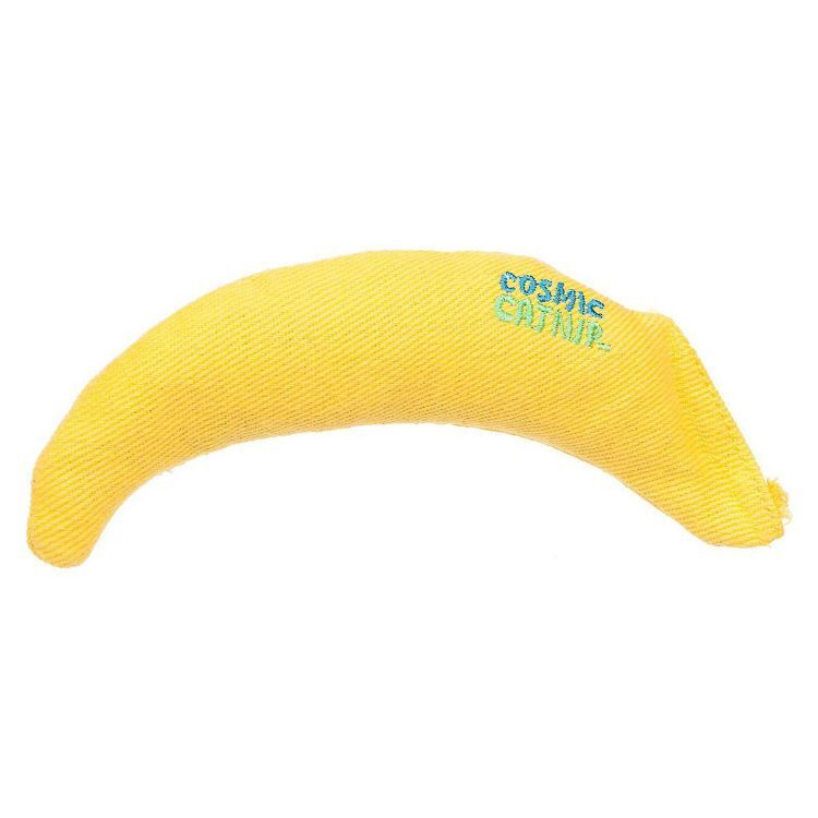 Our Pets A-Peeling Banana Cat Toy Yellow 7" x 1.5" x 1.5"