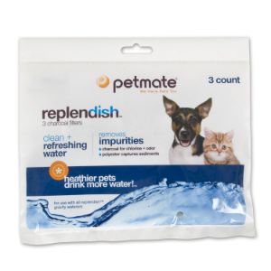 Petmate Replendish Replacement Filters 3 pack with 1 filter strap 8.3" x 0.6" x 6.1"