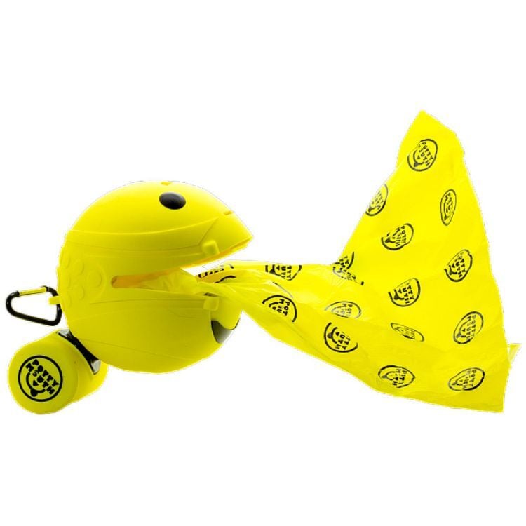Potty Mouth Portable Hygienic Pooper Scooper Large Yellow 4.3" x 4.3" x 4.3"