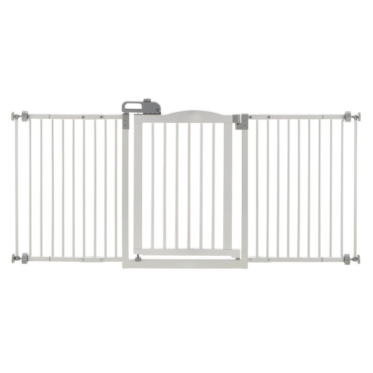 Richell One-Touch Wide Pressure Mounted Pet Gate II White 32.1" - 62.8" x 2" x 30.5"