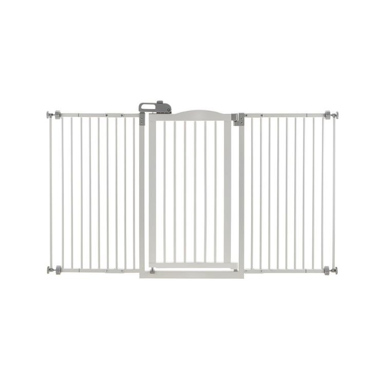 Richell Tall and Wide One-Touch Pressure Mounted Pet Gate White 32.1" - 62.8" x 2" x 38.4"