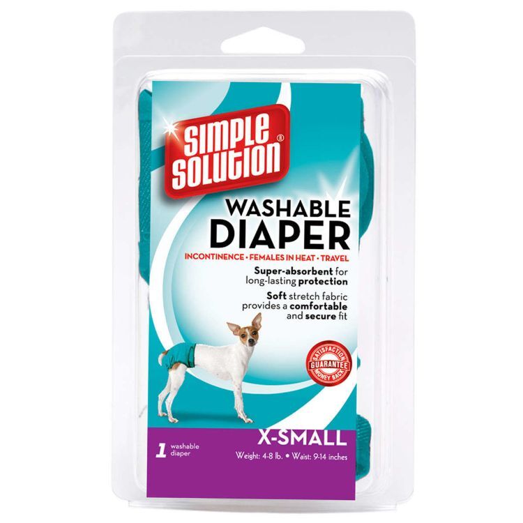 Simple Solution Washable Dog Diaper Extra Small Teal