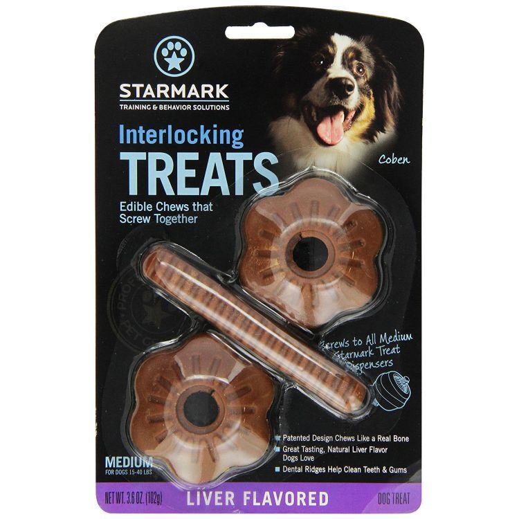 Starmark Interlocking Treats Liver Medium Brown