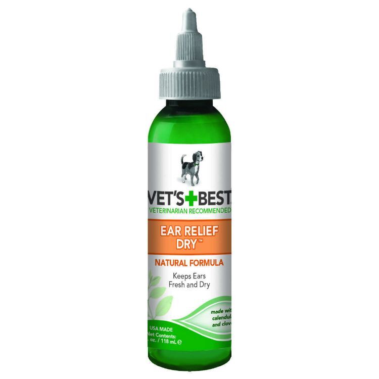 Vet's Best Dog Dry Ear Relief 4oz Green 1.5" x 1.5" x 5"